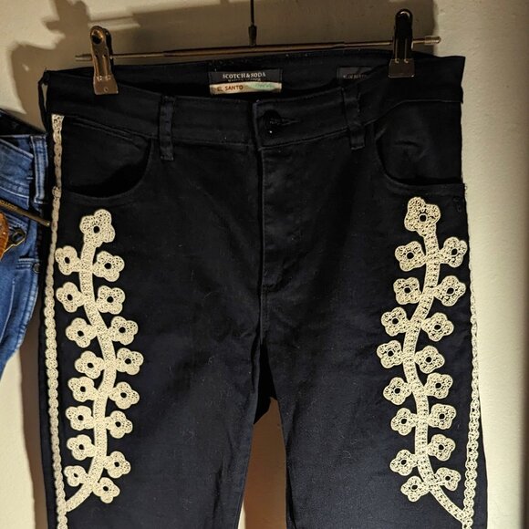 MAISON SCOTCH EL SANTO CAMALEON SIDE CROCHET SLIM BF DENIM US 28W/32L - Picture 1 of 5